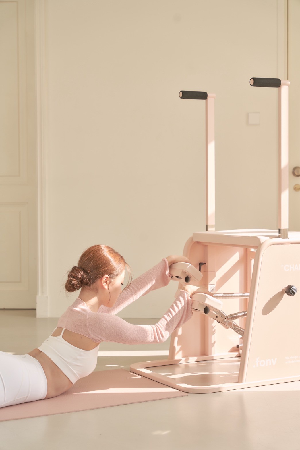 リフォーマーでのピラティス風景